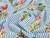 Dressmaking Fabric | Ana Floral Stripe Hand Block Print - Blue | Fabric Godmother 