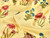 Dressmaking Fabric | Ana Floral Stripe Hand Block Print - Yellow | Fabric Godmother 