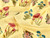 Dressmaking Fabric | Ana Floral Stripe Hand Block Print - Yellow | Fabric Godmother 