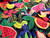 Dressmaking Fabric | Fruit Salad Viscose & Linen - Midnight | Fabric Godmother