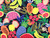 Dressmaking Fabric | Fruit Salad Viscose & Linen - Midnight | Fabric Godmother