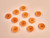 Rimmed Buttons - 21mm - Orange