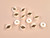 Haberdashery | Shank Buttons - 22mm - Pearl & Gold | Fabric Godmother