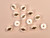 Haberdashery | Shank Buttons - 22mm - Pearl & Gold | Fabric Godmother
