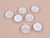 Haberdashery | Large Pearl Stripe Buttons - 28mm – White | Fabric Godmother