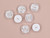 Haberdashery | Large Pearl Stripe Buttons - 28mm – White | Fabric Godmother