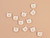 Haberdashery | Pig Button - 20mm - White | Fabric Godmother