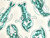 Dressmaking Fabric | Lobster Viscose - Ivory & Green | Fabric Godmother