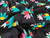 Dressmaking Fabric | Hanan Floral Cotton Poplin - Black | Fabric Godmother