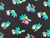 Dressmaking Fabric | Hanan Floral Cotton Poplin - Black | Fabric Godmother