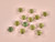 Haberdashery | Engraved Leaf Button - 12mm - Olive Green | Fabric Godmother