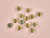 Haberdashery | Engraved Leaf Button - 12mm - Olive Green | Fabric Godmother