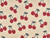 Dressmaking Fabric | Cera Cherry Sherpa - Ecru & Red | Fabric Godmother 