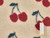 Dressmaking Fabric | Cera Cherry Sherpa - Ecru & Red | Fabric Godmother 