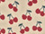 Dressmaking Fabric | Cera Cherry Sherpa - Ecru & Red | Fabric Godmother 