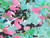 Dressmaking Fabric | Kika Viscose Jacquard - Pink & Emerald | Fabric Godmother 