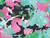 Dressmaking Fabric | Kika Viscose Jacquard - Pink & Emerald | Fabric Godmother 