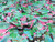 Dressmaking Fabric | Kika Viscose Jacquard - Pink & Emerald | Fabric Godmother 