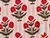 Dressmaking Fabric | Latha Floral Stripe Hand Block Print - Pink | Fabric Godmother 