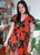 Dressmaking Fabric | Maeve Rose Viscose Twill - Black & Red | Fabric Godmother