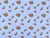 Dressmaking Fabric | Strawberry Fayre Viscose & Linen - Blue | Fabric Godmother