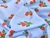 Dressmaking Fabric | Strawberry Fayre Viscose & Linen - Blue | Fabric Godmother