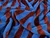 (80cm) Roman Stripe Cotton & Bamboo Towelling - Blue & Brown