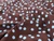 Dressmaking Fabric | Vivian Spot Cotton Poplin -  Chocolate & Periwinkle | Fabric Godmother