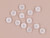 Haberdashery | Pearlescent Rimmed Buttons - 18mm - White | Fabric Godmother