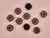 Haberdashery | Bronze Sparkle Button - 22mm - Brown | Fabric Godmother