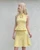 Dressmaking Fabric | Palm Tree Cotton Broderie Anglaise - Butter Yellow | Fabric Godmother 