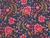Dressmaking Fabric | Nisha Floral  Cotton Block Print -Blue | Fabric Godmother 