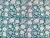 Dressmaking Fabric | Nikita Floral Cotton Block Print - Teal  | Fabric Godmother 
