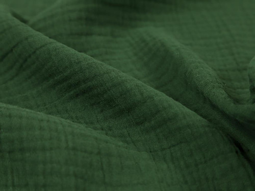 Double Gauze Fabric Dark Old Green - YES Fabrics