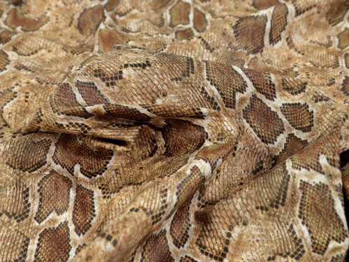 Dressmaking Fabric | Faux Python Leather-Look - Natural | Fabric Godmother