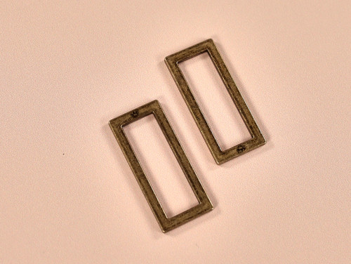 Haberdashery |Rectangle Rings - 38mm - Antique Brass | Fabric Godmother