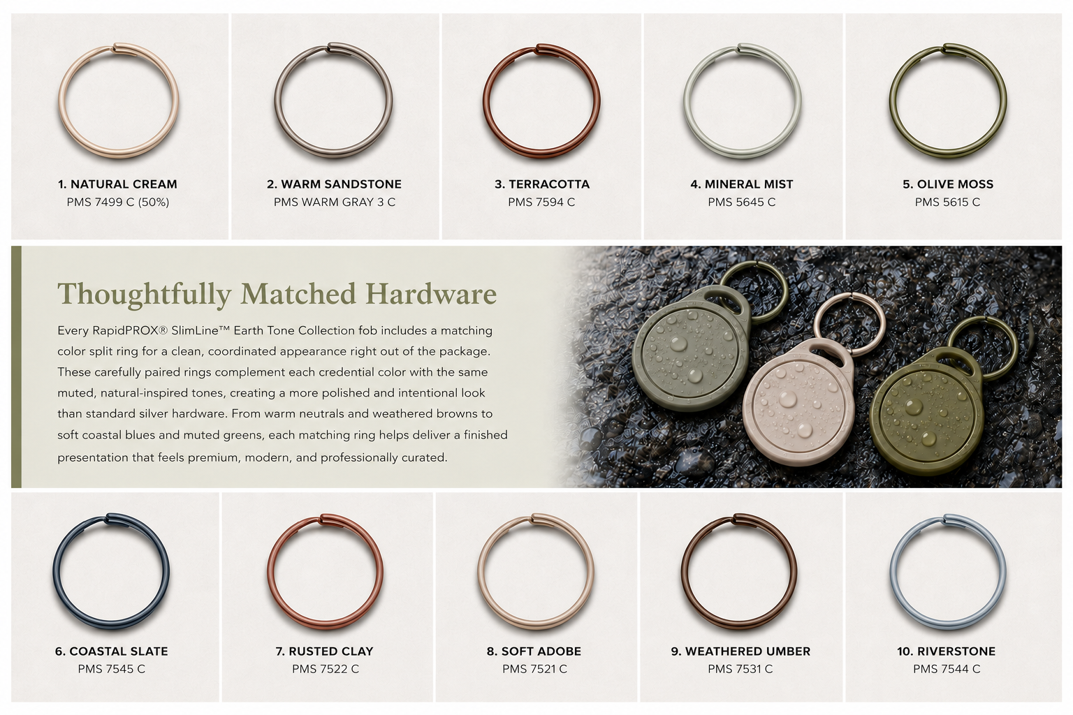 Earth Tone Key Rings