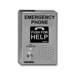 VIKING ELECTRONICS E160003B ADA Compliant, Stainless Steel, Vandalresistant, Handsfree Phone