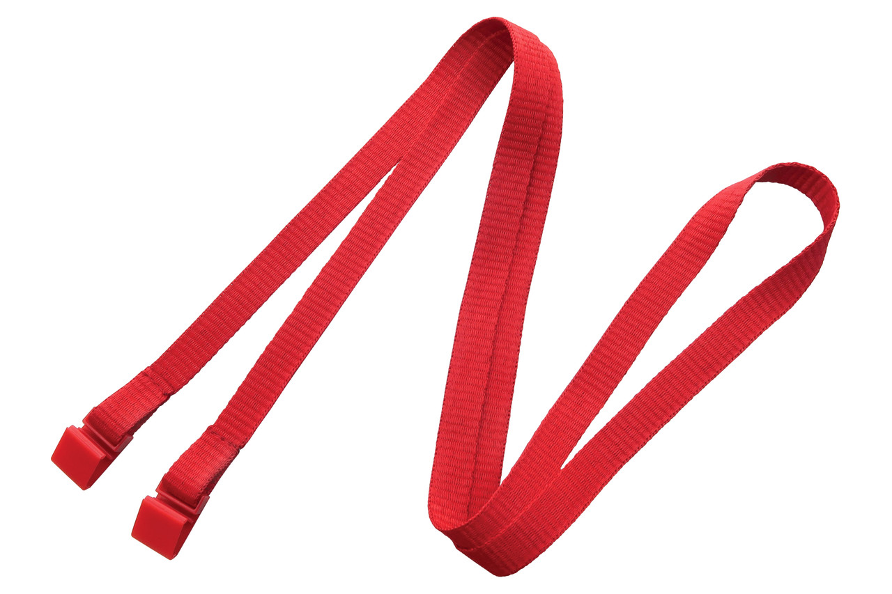 Brady | Red 3/8 Open-Ended Event Lanyard with SlimClips (100 lanyards)
