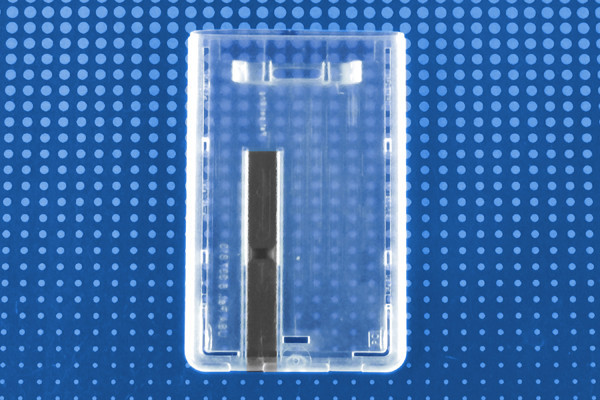 Rigid Plastic Vertical Smart Card Holder with Slide Ejector, 2.28