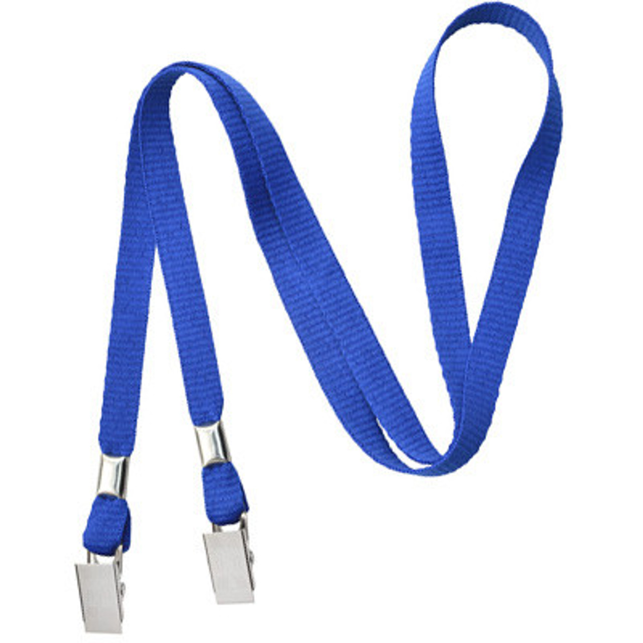 5 Pack 3/8 Open Ended Lanyard with two Bulldog Clips 2140-530X