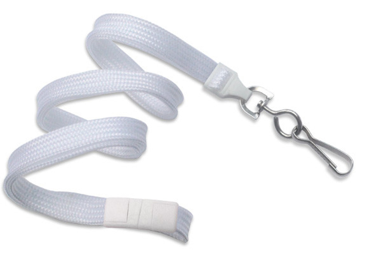 3/8 Safety Breakaway Blank Lanyards With Badge Holder Clips 