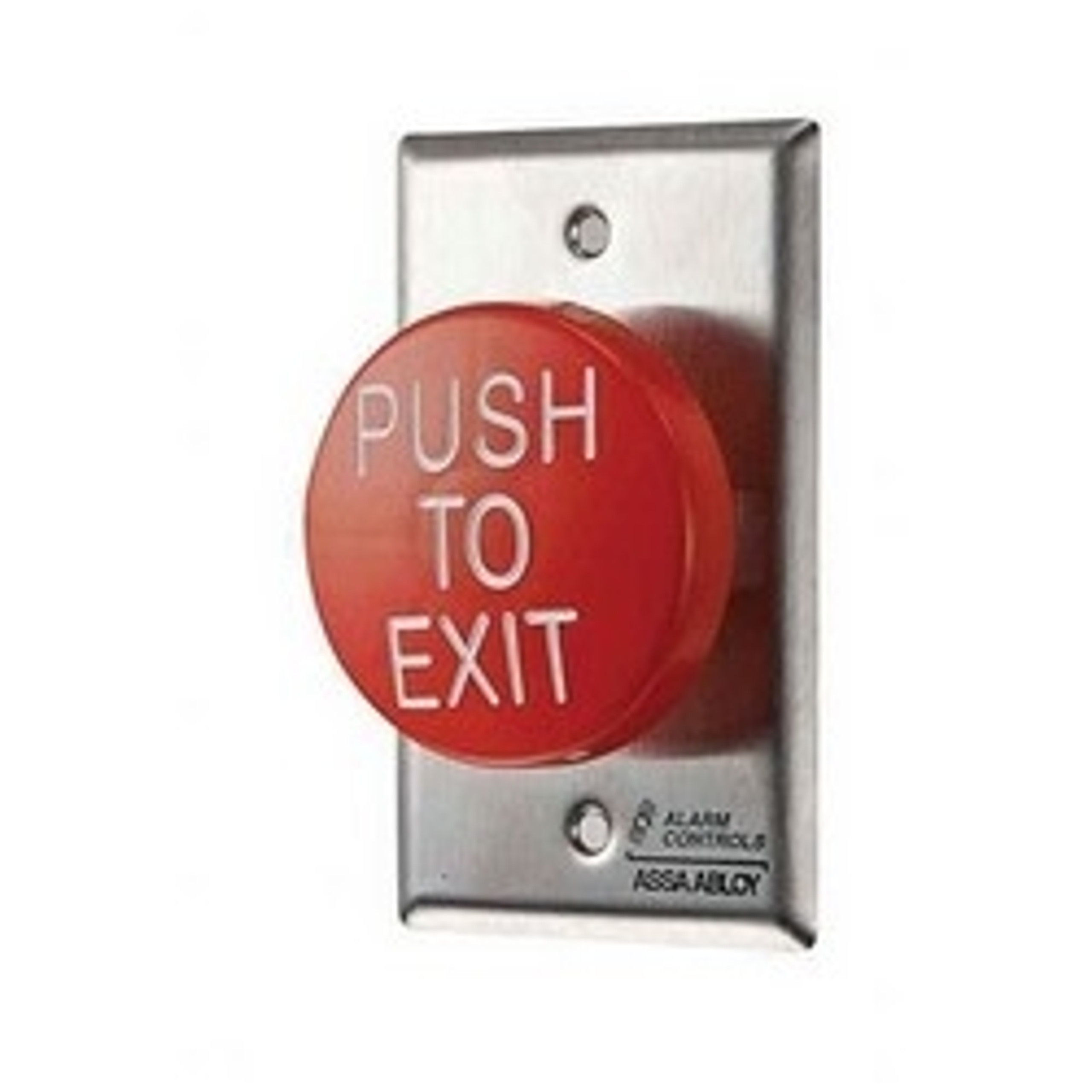 Push to Exit Button, Pneumatic Time Delay, Mushroom, 1Gang, PUSH TO