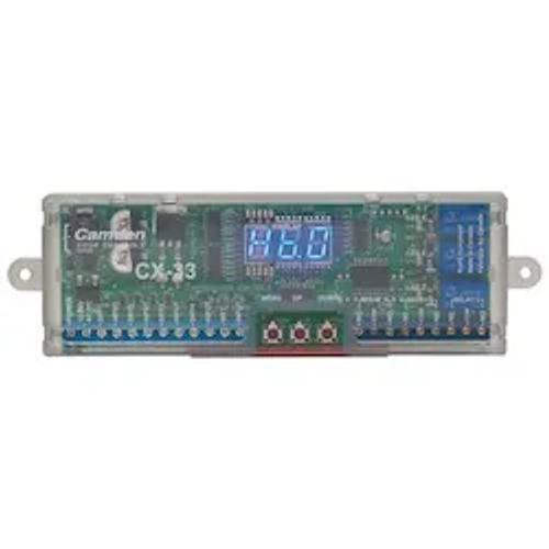 CAMDEN DOOR CONTROL | CX-33 Door Control Logic Relay, SPDT, 3 Segment LED Display, 12 to 30 Volt AC/DC, 105 Milliampere, 6" Width x 7.8" Depth x 2" Height