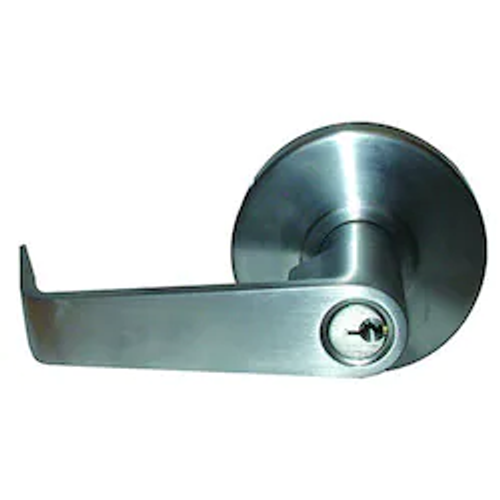 GENERAL LOCK | LX253S 626 C 234 S ANSI Cylindrical Leverset, Rigid S-Lever, Grade-2, Square Latch, Schlage C Keyway, 180 Degree, 2-3/4" Backset, ANSI F109 Strike, Satin Chrome, For Entry/Office