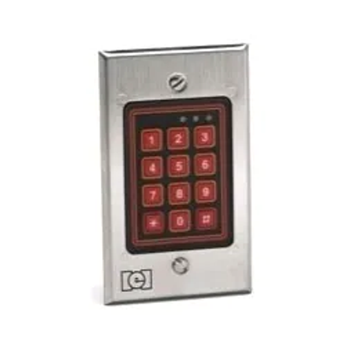 LINEAR CORPORATION | 0-211222 | 212W Door Access Control Keypad, 1-Door, Weather-Resistant, Surface Mount, 120 User, 12 to 24 Volt AC/DC, 94 Milliampere, 2.75" Width x 1.13" Depth x 4.5" Height, With Board Converter