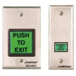SECURITRON |EEB2 Emergency Exit Button, 1-Gang, SPST, 12/24 Volt DC, With 30 Second Timer and Green/Red/Handicap Lens