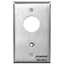 SECURITRON | MKA2 Mortise Keyswitch, Alternate, 1-Gang, DPDT, 12/24 Volt DC, With Anti-Tamper Screw