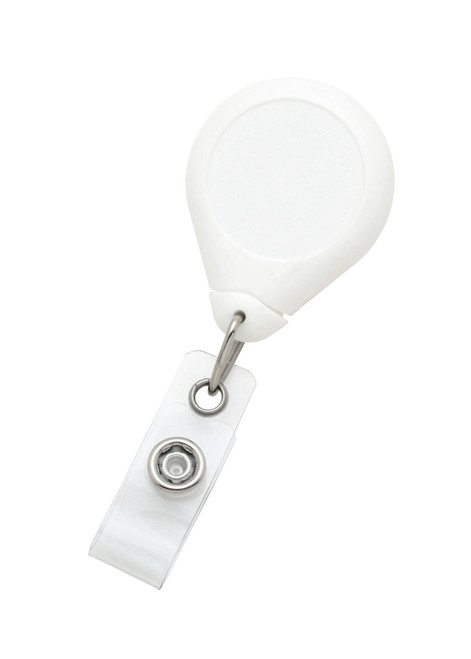 BRADY |   Premium Badge Reels w/ Strap & Slide Belt Clip, WHITE  (100)