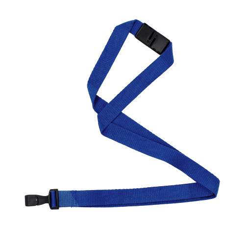 Brady | 2150-0002, Royal Blue NextLief Fully-Compostable  (16mm) Organic Cotton Lanyard with Organic Breakaway and No-Twist  Wide Organic Hook (100 Lanyards)